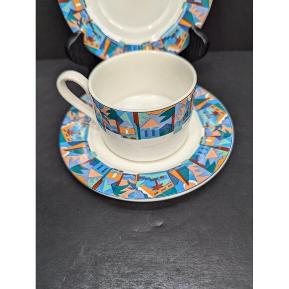 Vintage Sango Morocco 4837 Replacement Pieces 1 Flat Cup and 2 Saucer - Picture 6 of 9